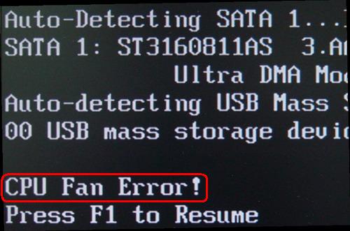 華碩主板開機提示CPU Fan Error!